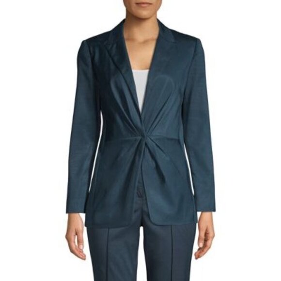 Rebecca Taylor Blazer Ottoman Style Teal Blue Color Ladies Size 8 Jacket - Picture 2 of 9